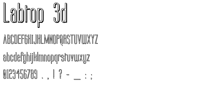 Labtop 3D font